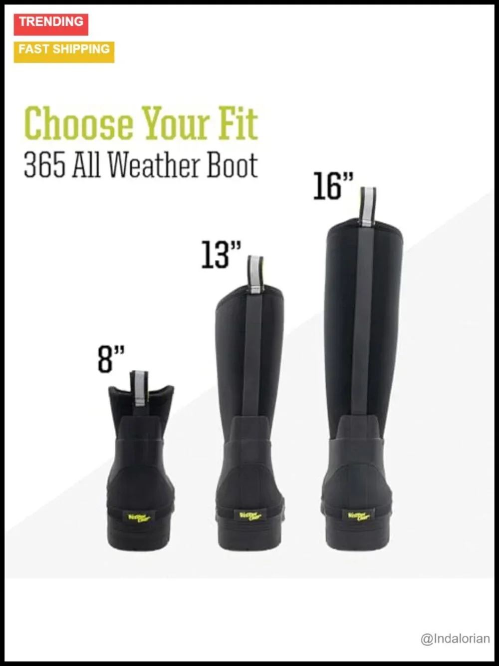 Unisex Neoprene Cold Weather Rain Boots Waterproof Insulated Winter Snow Boots